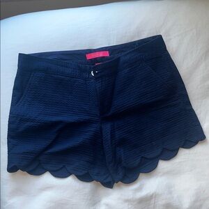 Lilly Pulitzer Navy Scalloped Women Shorts
